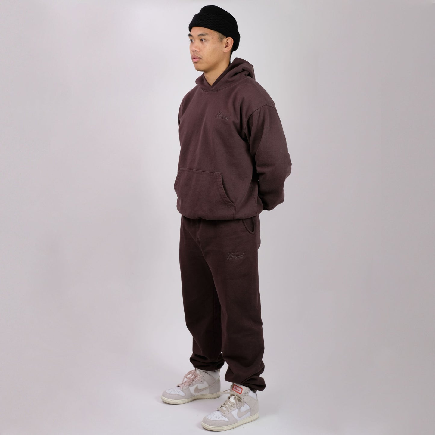 Vintage Black Tonal Logo Hoodie