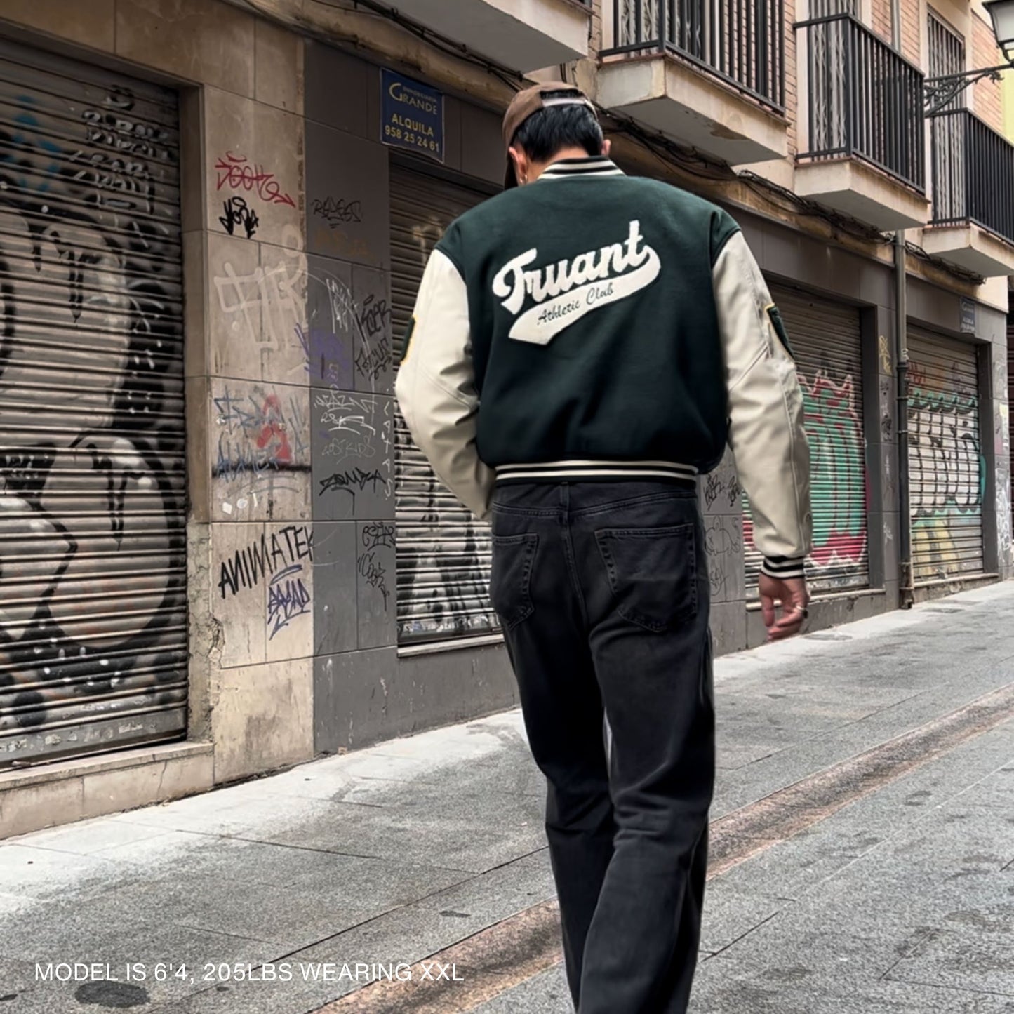 Truant Wool Varsity Jacket(Green)