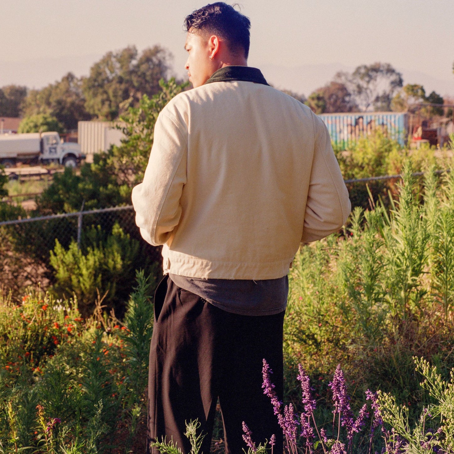 Washed Blanket-Lined Work Jacket(Bone)