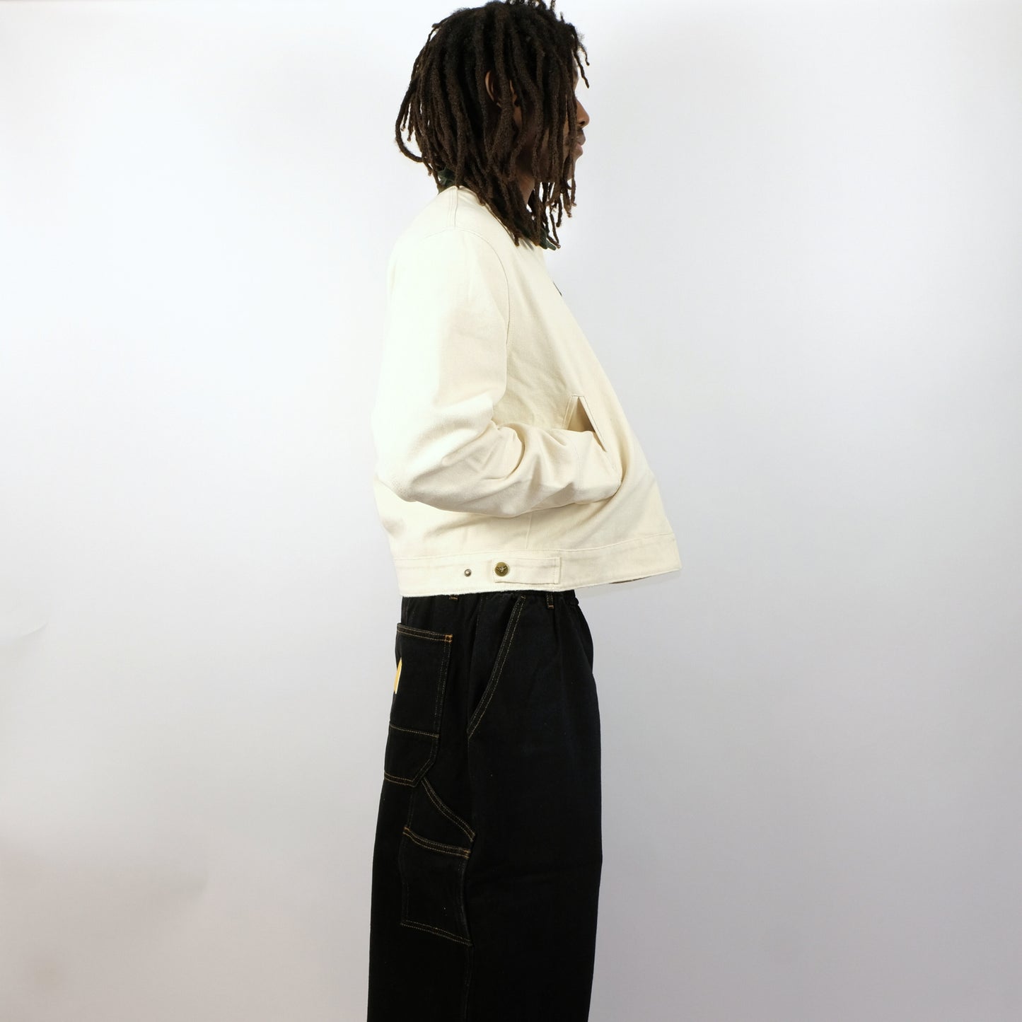 Washed Blanket-Lined Work Jacket(Bone)