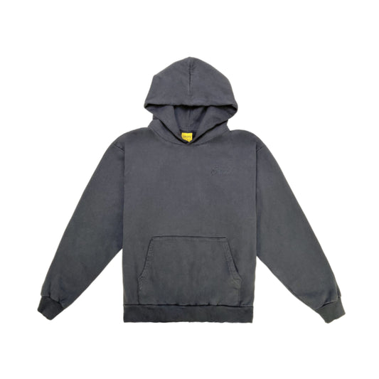 Vintage Black Tonal Logo Hoodie