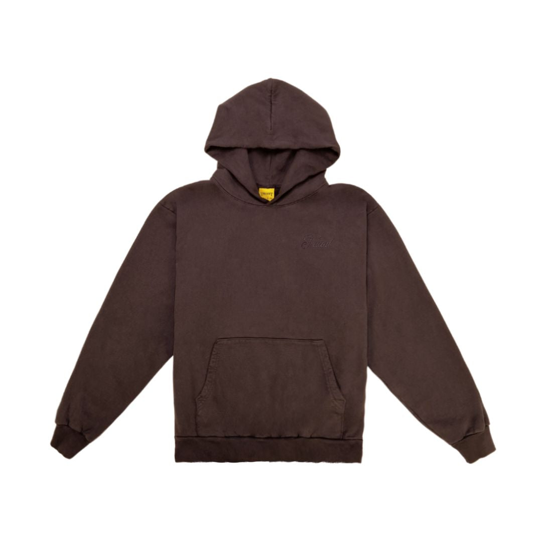 Chocolate Brown Tonal Logo Hoodie